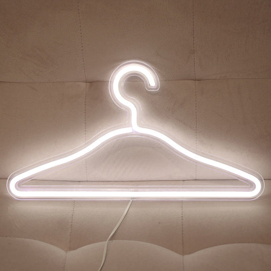 Minimal White USB LED Night Lamp: Wall Hanging Bedside Light for Bedroom