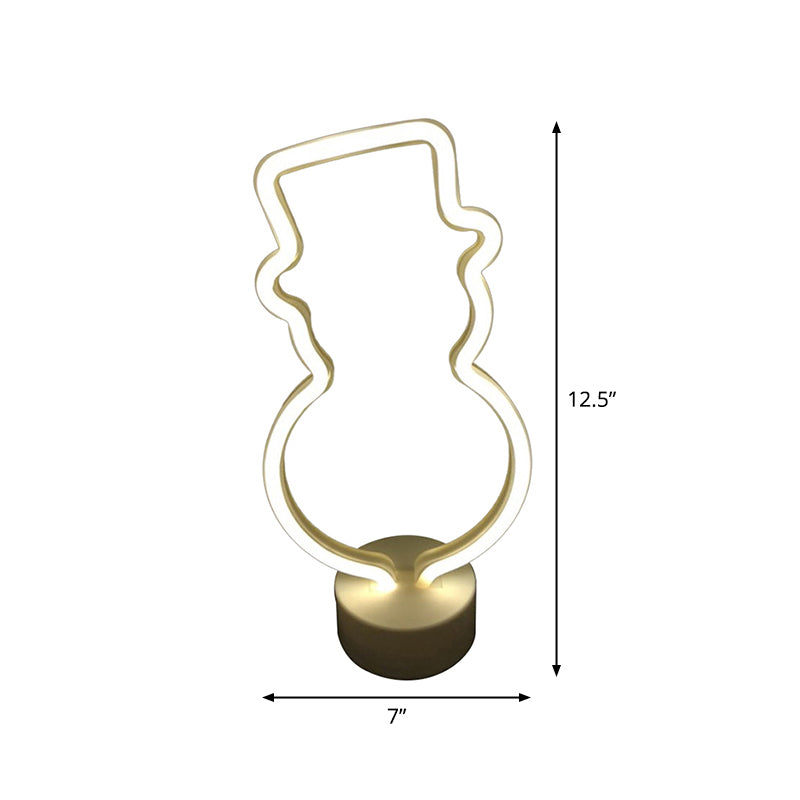 Snowman Wall Night Light - Kids LED Nightstand Lighting