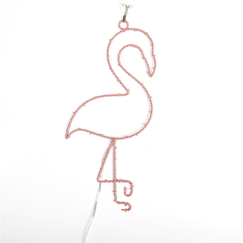 Sleek Metal Flamingo Wall Light with Battery-Operated LED for Simplicity and Style