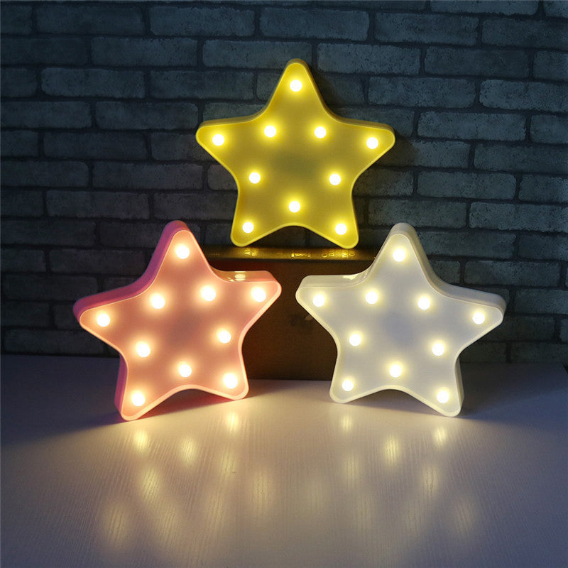 Modern Battery-Operated LED Wall Night Light - Star Night Stand Lighting