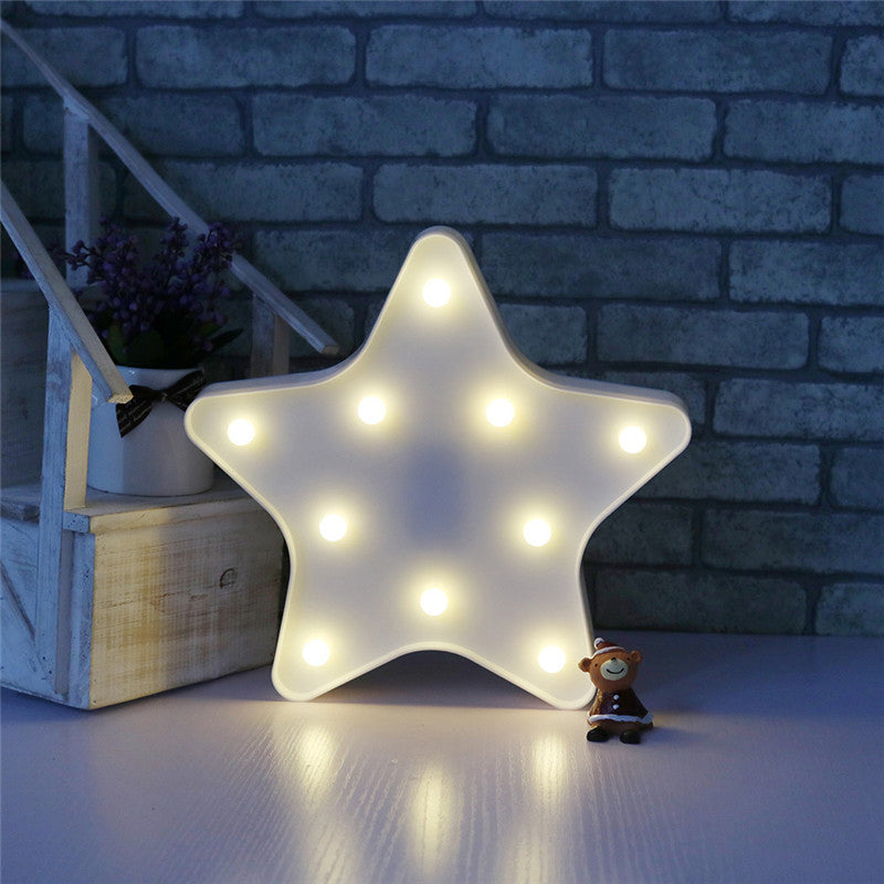 Modern Battery-Operated LED Wall Night Light - Star Night Stand Lighting