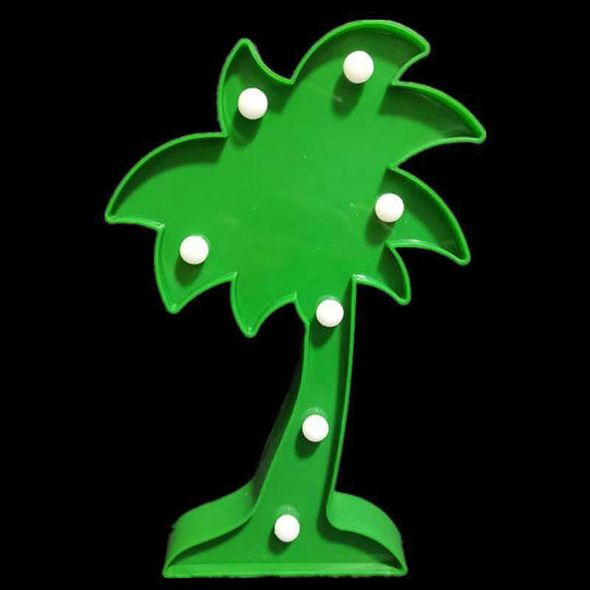 Cartoon Animal and Plant LED Night Light - Battery Operated, Green Wall Lamp