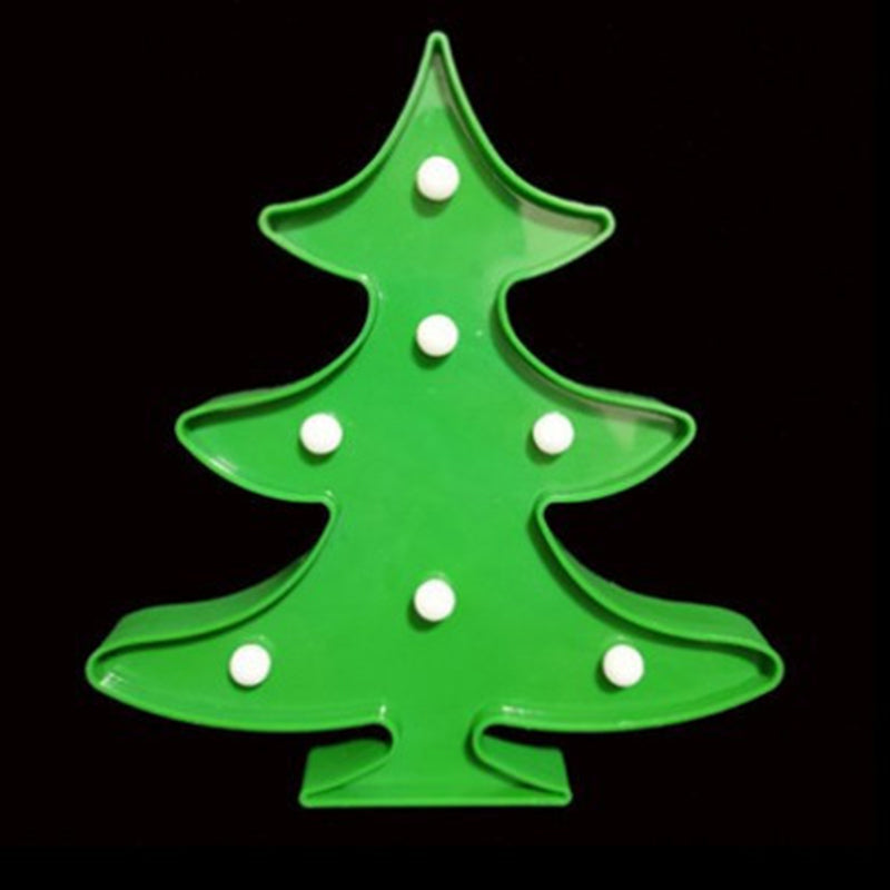 Cartoon Animal and Plant LED Night Light - Battery Operated, Green Wall Lamp