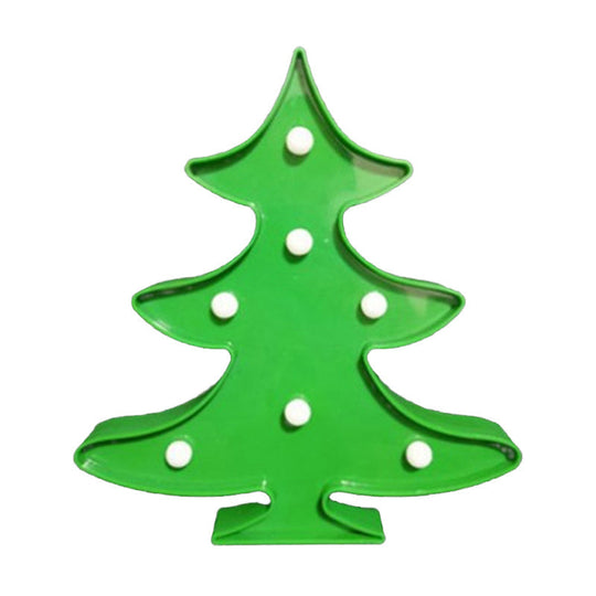 Cartoon Animal and Plant LED Night Light - Battery Operated, Green Wall Lamp