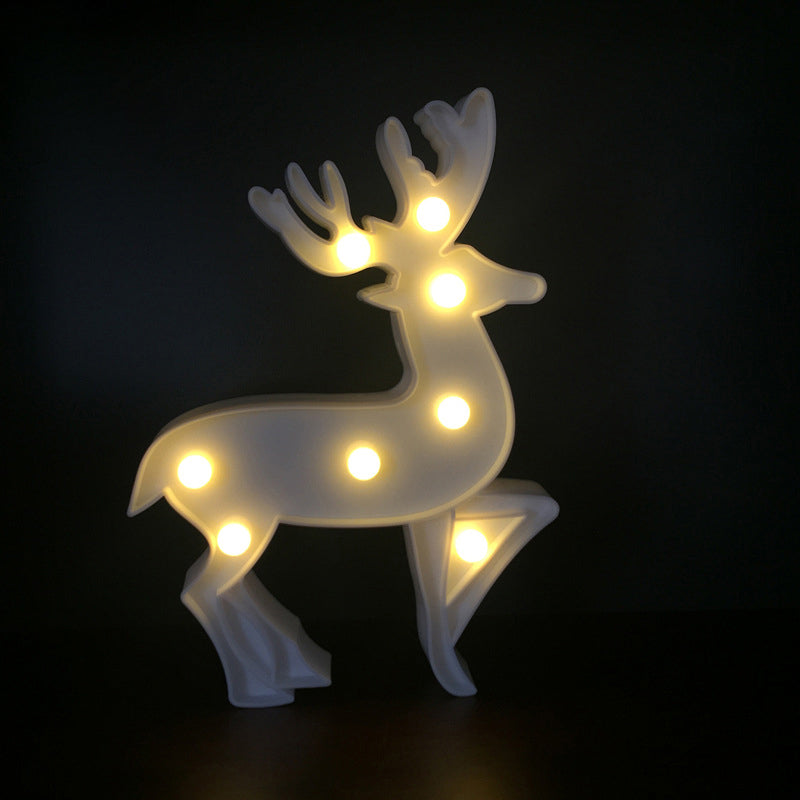 Deer-Designed White LED Night Lamp for Kids' Bedrooms