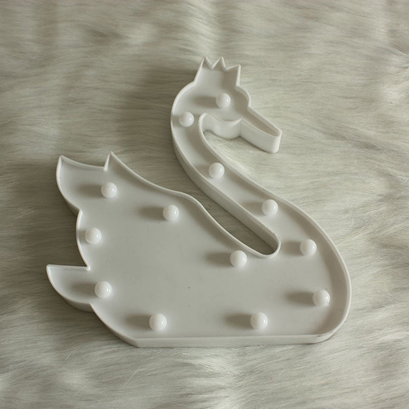 Minimalist LED Baby Room Night Light - Fruit and Animal-Themed Plastic Nightstand Lighting