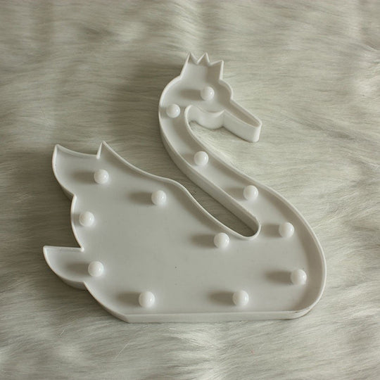 Minimalist LED Baby Room Night Light - Fruit and Animal-Themed Plastic Nightstand Lighting