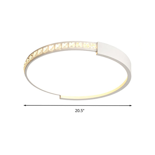 Modern White Acrylic Circle Flush Mount Ceiling Light for Kitchen