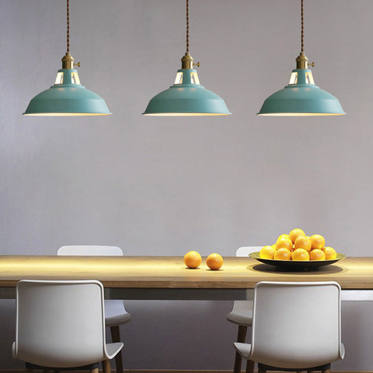 Factory Barn Pendant 1-Light Metal Ceiling Hanging Fixture for Dining Room