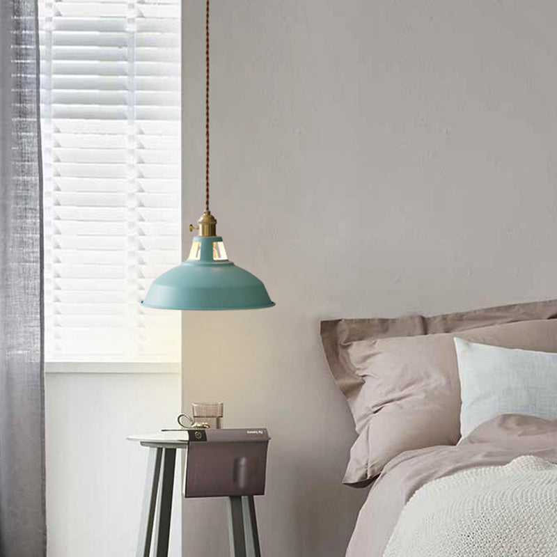 Factory Barn Pendant 1-Light Metal Ceiling Hanging Fixture for Dining Room