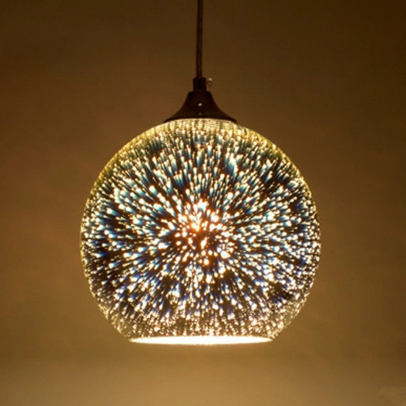 Gold Textured Glass Drop Lamp - Contemporary Pendant Lighting Fixture