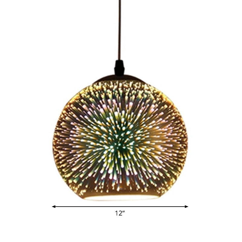 Gold Textured Glass Drop Lamp - Contemporary Pendant Lighting Fixture
