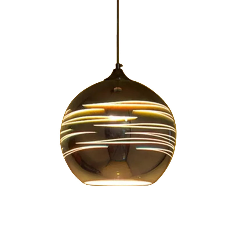 Gold Textured Glass Drop Lamp - Contemporary Pendant Lighting Fixture