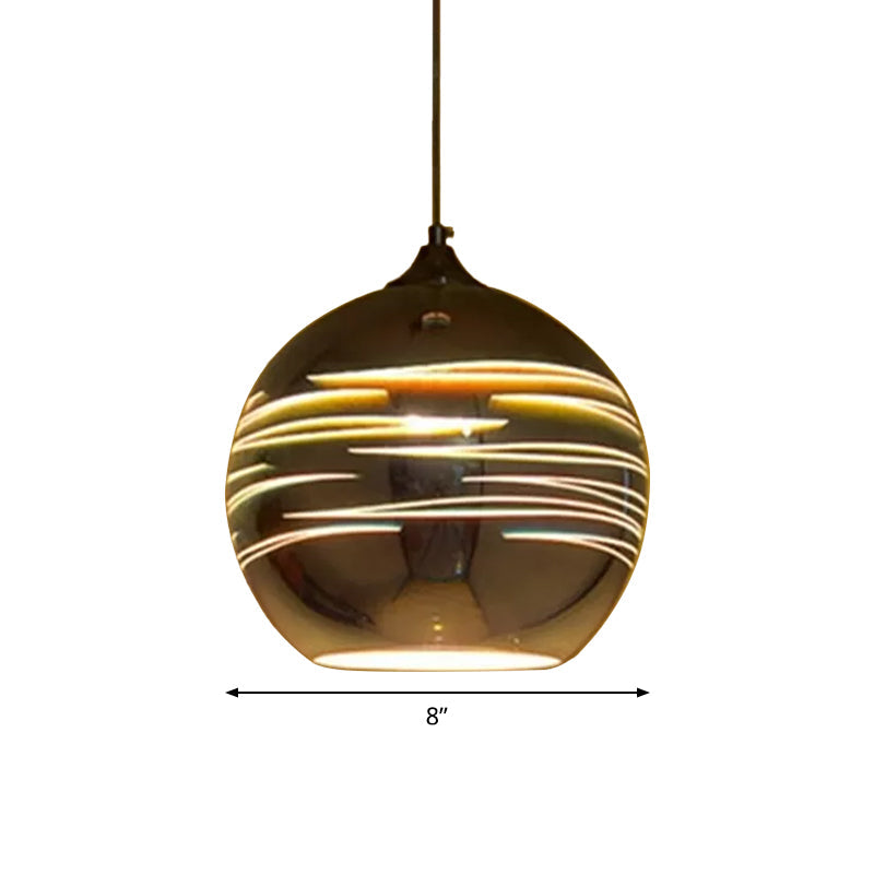 Gold Textured Glass Drop Lamp - Contemporary Pendant Lighting Fixture
