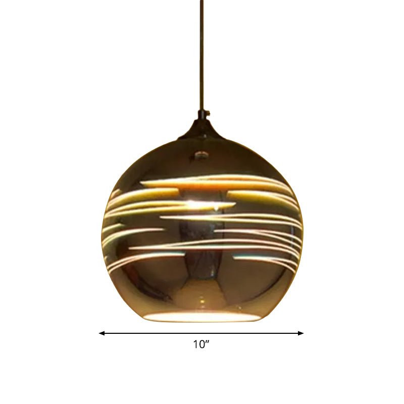 Gold Textured Glass Drop Lamp - Contemporary Pendant Lighting Fixture