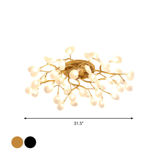 Contemporary Firefly Flush Mount LED Ceiling Light for Living Rooms