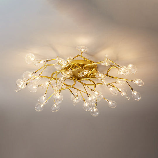 Contemporary Firefly Flush Mount LED Ceiling Light for Living Rooms