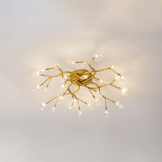 Contemporary Firefly Flush Mount LED Ceiling Light for Living Rooms