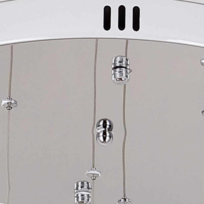 Nordic Aluminum Suspended Globe Pendant Light with Clear Glass Bottom in Gold