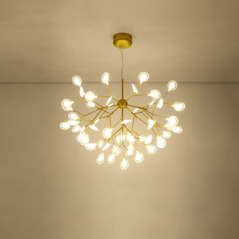 Simplicity Leaf Chandelier Lamp: Acrylic Living Room Pendant with LED Drop and Branch-Like Design