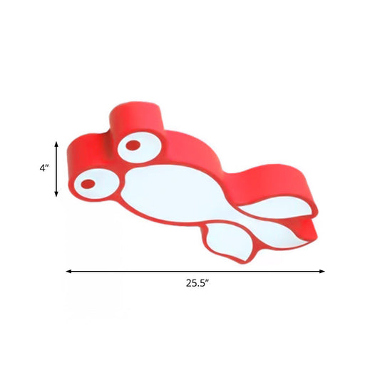 Adorable Little Goldfish Ceiling Light: Acrylic LED Flush Mount for Kids' Bedrooms