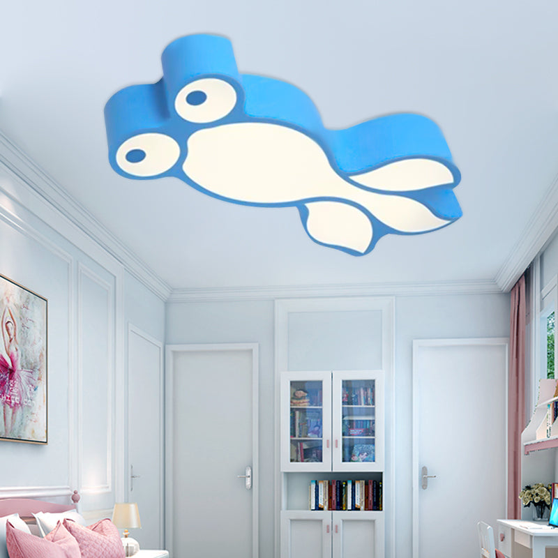 Adorable Little Goldfish Ceiling Light: Acrylic LED Flush Mount for Kids' Bedrooms