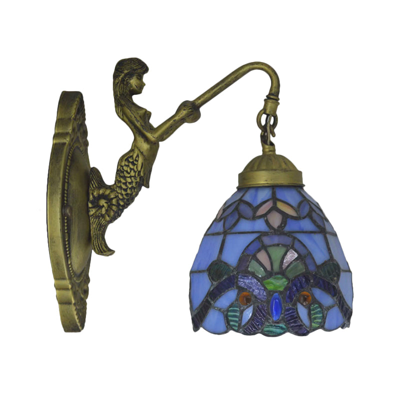 Victorian Hand Cut Glass Brass Wall Sconce - Elegant Dining Room Wall Light