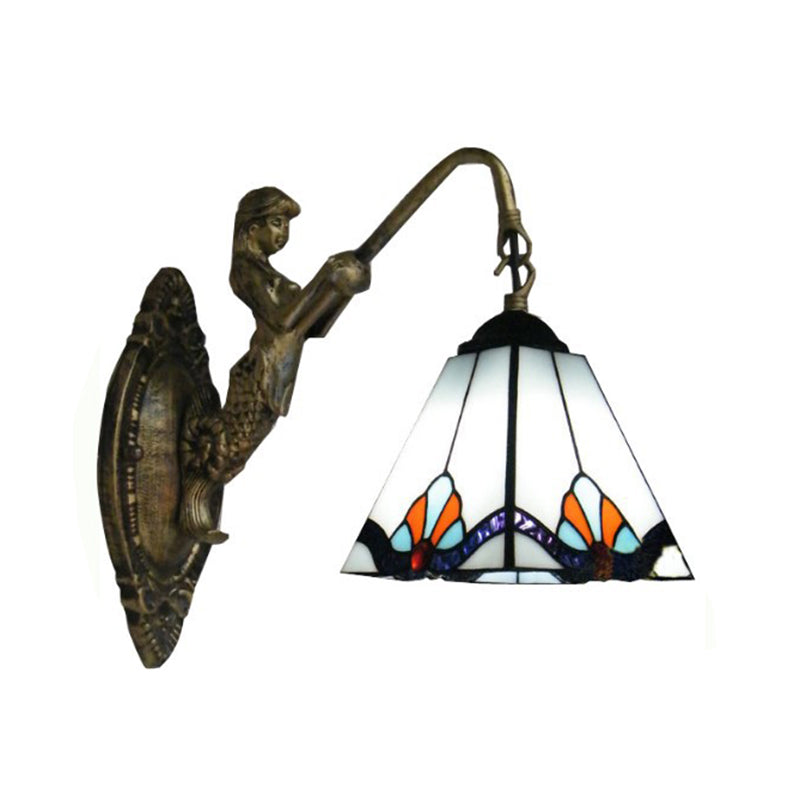 Victorian Hand Cut Glass Brass Wall Sconce - Elegant Dining Room Wall Light