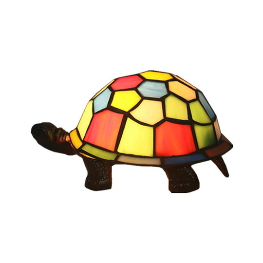 Adorable Turtle Table Lamp: Baroque Stained Glass Night Light for Kids Bedroom