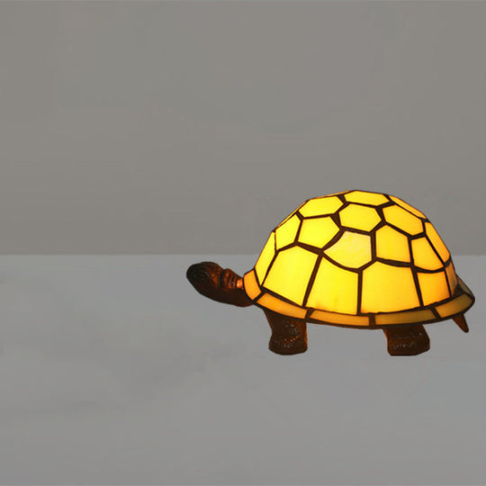 Adorable Turtle Table Lamp: Baroque Stained Glass Night Light for Kids Bedroom