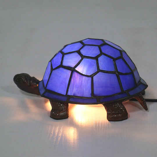 Adorable Turtle Table Lamp: Baroque Stained Glass Night Light for Kids Bedroom