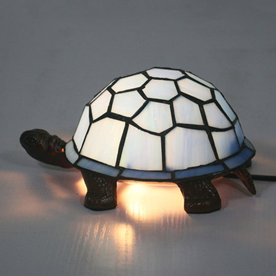 Adorable Turtle Table Lamp: Baroque Stained Glass Night Light for Kids Bedroom