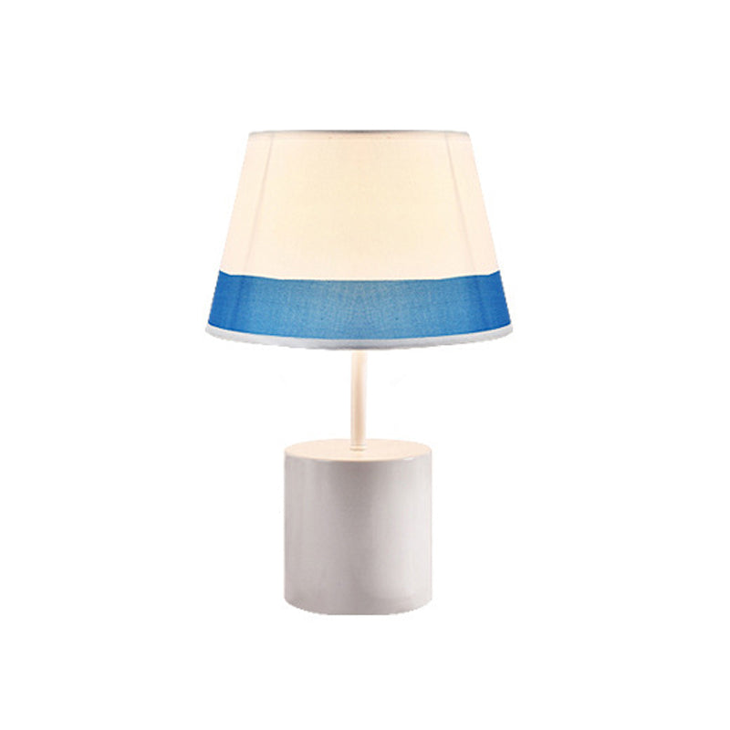 Nordic Empire Shade Table Lamp with Figurine Accent - Ideal for Bedroom Nightstands