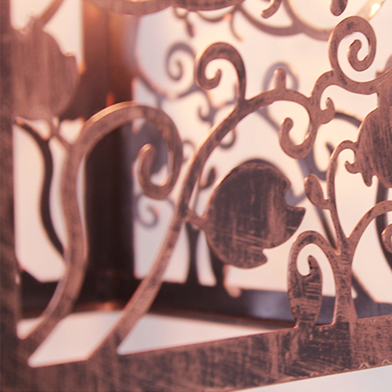 Rustic Pendant Ceiling Light with Cage - Traditional Metal, 1 Light Hanging Lamp for Living Room