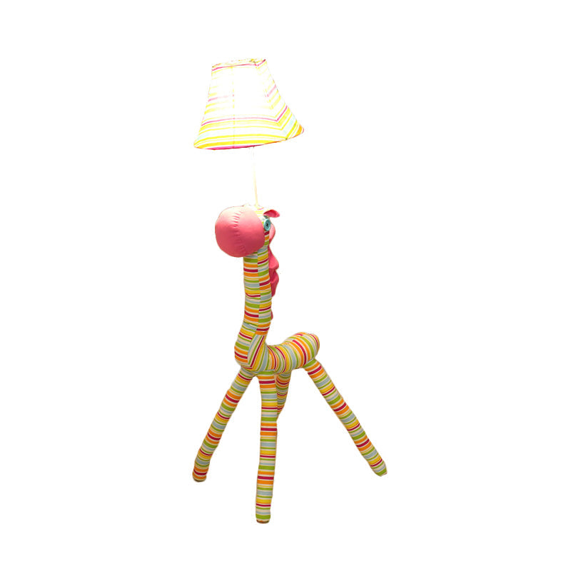 Giraffe Stripe Floor Lamp - 1 Light, Multi-Colored Cartoon Design for Living Rooms