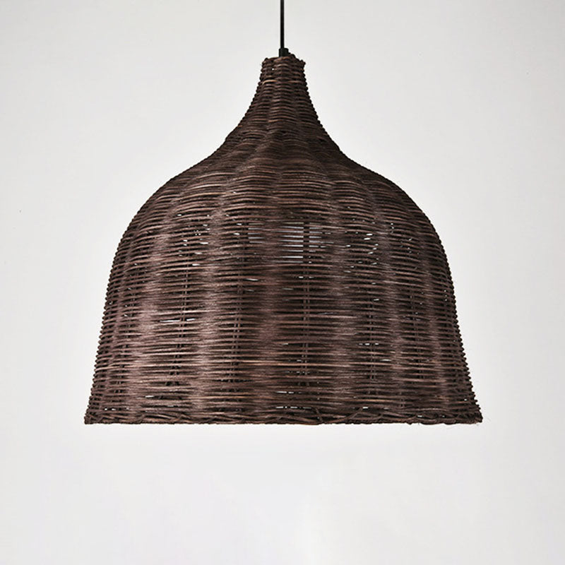 Bamboo Trumpet Tearoom Pendant Lamp - Asian Style Ceiling Hang Light with 1 Head