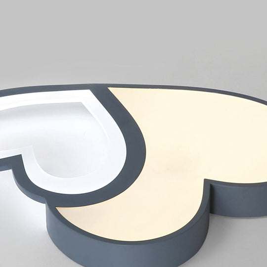 Loving Heart Ceiling Mount Light: Brighten Up Your Kindergarten with Macaron Loft Acrylic LED Lamp