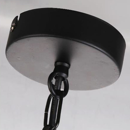 Traditional 3-Light Black Glass Chandelier - Stylish Pendant Lighting for Living Room