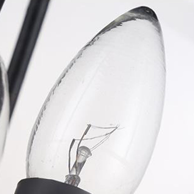 Traditional 3-Light Black Glass Chandelier - Stylish Pendant Lighting for Living Room