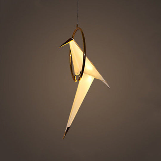 Modern White Chandelier LED Ceiling Light Fixture - Bird Shaped Design, Ideal for Restaurants"

This revised product title captures the key features in a concise manner.