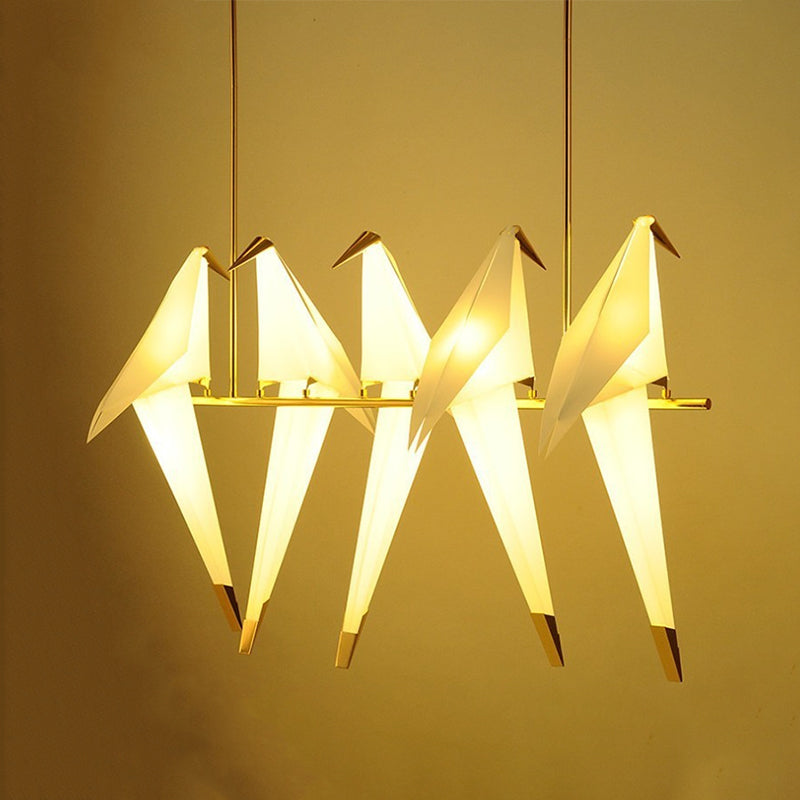 Modern White Chandelier LED Ceiling Light Fixture - Bird Shaped Design, Ideal for Restaurants"

This revised product title captures the key features in a concise manner.