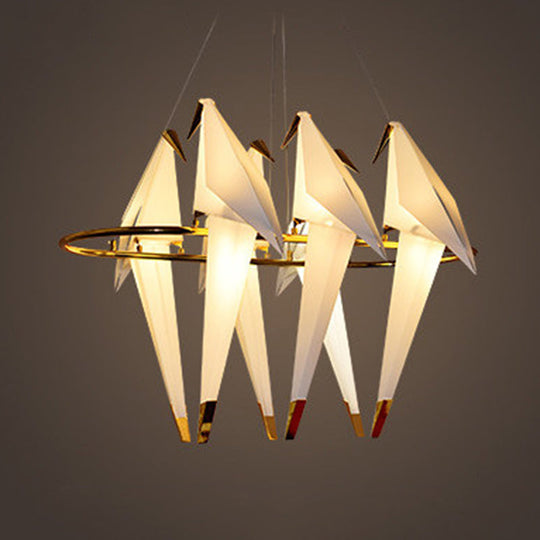 Modern White Chandelier LED Ceiling Light Fixture - Bird Shaped Design, Ideal for Restaurants"

This revised product title captures the key features in a concise manner.