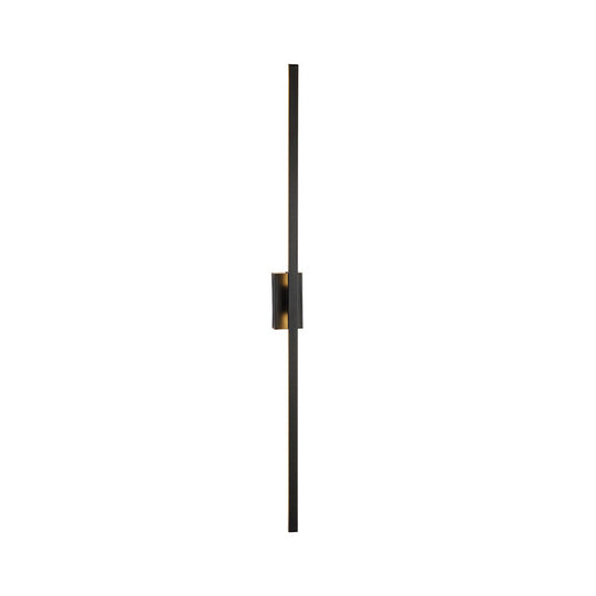 Contemporary Black LED Wall Sconce for Corridor - Linear Metal Design