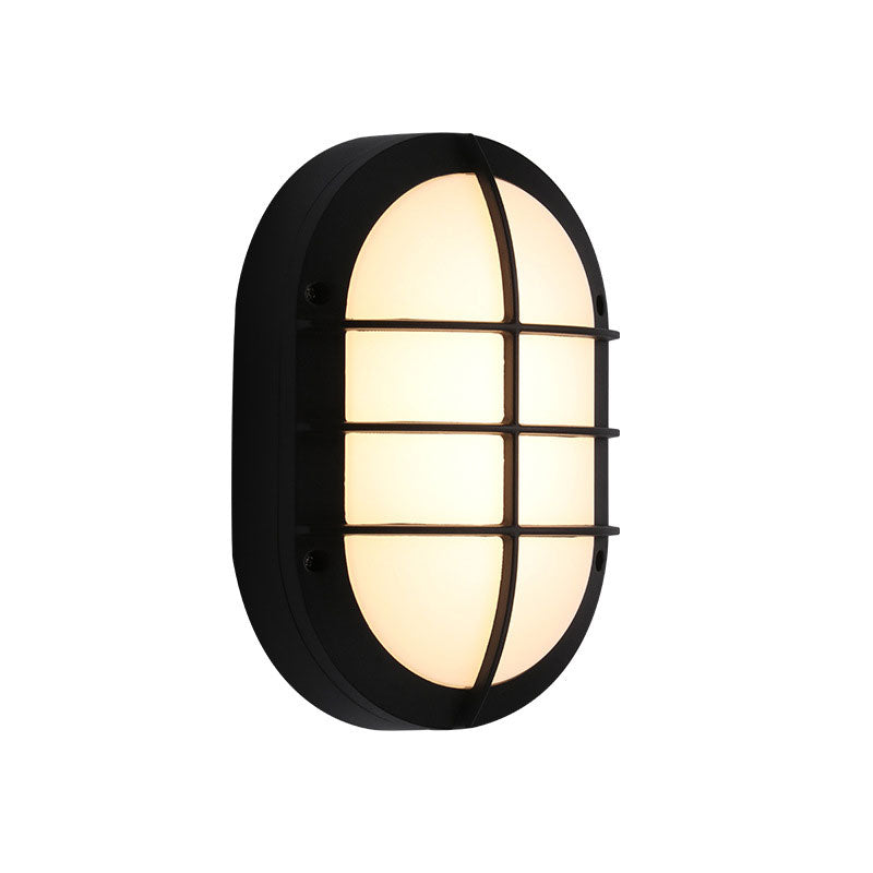 Modern Black Aluminum LED Wall Sconce for Courtyard Lighting