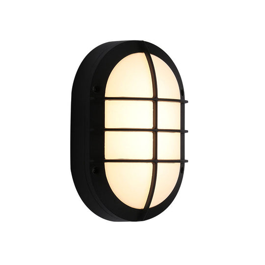 Modern Black Aluminum LED Wall Sconce for Courtyard Lighting