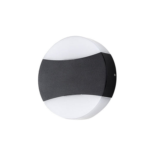 Modern Black Aluminum LED Wall Sconce Light Fixture for Patio