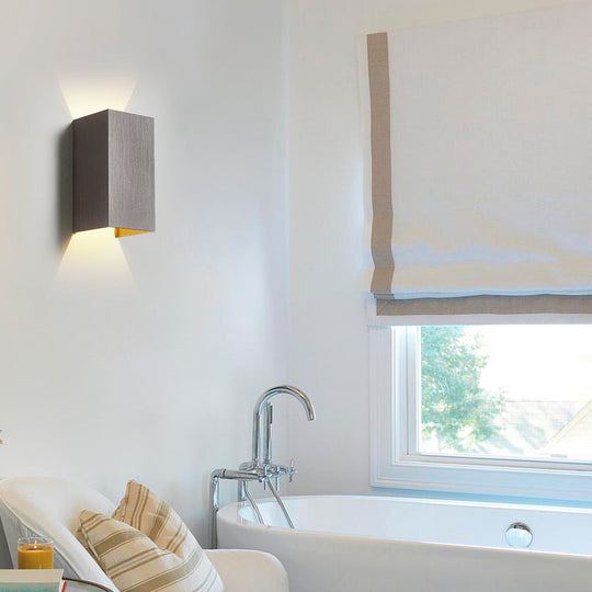 Contemporary LED Wall Sconce in Metal Gold/Coffee/Grey for Bedroom
