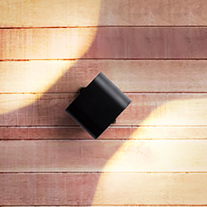 Modern LED Round Edge Wall Sconce Light – Simple Metal, Mountable in Black, Grey, or White - Ideal for Corridors