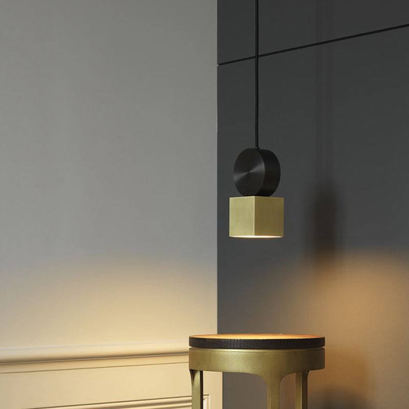 Gold LED Geometric Ceiling Light for Dining Room