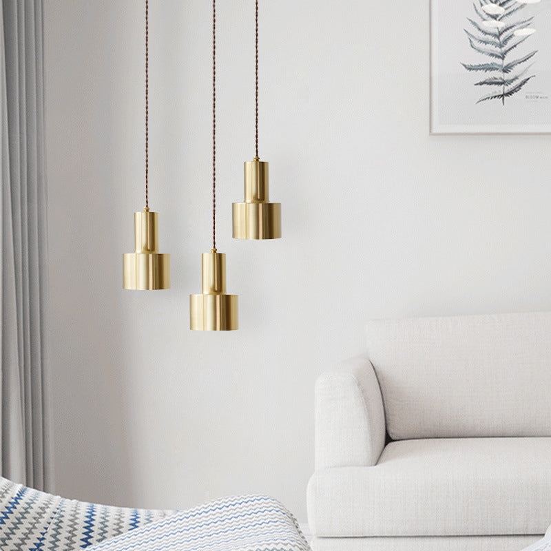 Minimalist Gold Grenade Pendant Ceiling Light for Living Room